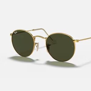 Ray-Ban Gold Round Sunglasses